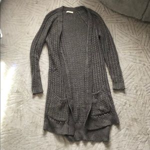 Long knit cardigan